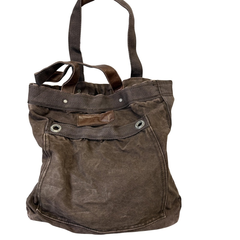 Abercrombie & Fitch Brown Canvas Travel Tote